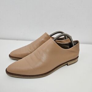 Everlane Modern Babo Mule Flats Slip On Leather Size 7 Pointy Toe Beige